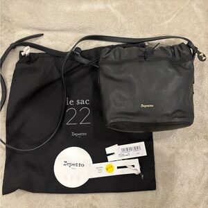 Repetto Black Leather small women’s crossbody